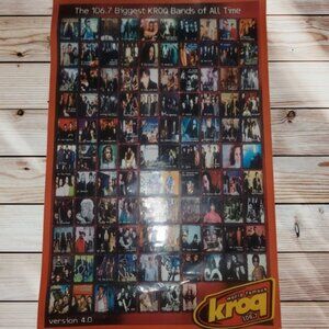 KROQ 106.7 - Los Angeles - 100 Biggest KROQ Bands of All Time - 1990s - 24" x 35